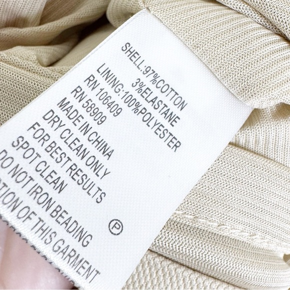 Antonio Melani Embroidered Carys Sheath Dress in Papyrus Beige Size 0 - Picture 9 of 11